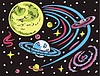 Vector clipart: fantastic space landscape