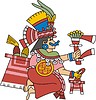 Vector clipart: Chicomecoatl - goddess of agriculture