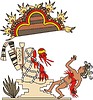 Vector clipart: aztec funeral