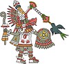 Vector clipart: Aztec god Quetzalcoatl