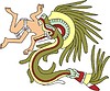 ацтекский бог Кетцалькоатль в виде змеи