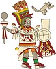 Vector clipart: Techalotl - one of gods of pulque