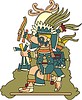 Vector clipart: Aztec god of rain Tlaloc 