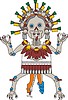 Ацтекское звездное божество Tzitzimitl | Векторный клипарт