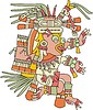 Vector clipart: Xolotl - Aztec god of lightning and death