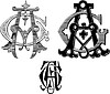 Vector clipart: monograms AG