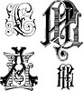 Vector clipart: monograms AL