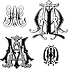 Vector clipart: monograms AM