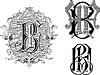 Vector clipart: monograms BF