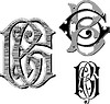 Vector clipart: monograms BG