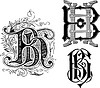 Vector clipart: monograms BH