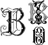 Vector clipart: monograms BJ