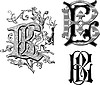 Vector clipart: monograms BL