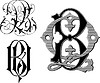 Vector clipart: monograms BQ