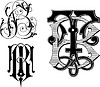 Vector clipart: monograms BT