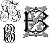 Vector clipart: monograms BZ