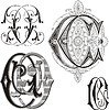 Vector clipart: monograms CC