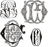 Vector clipart: monograms CD