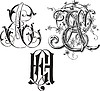 Vector clipart: monogram EA