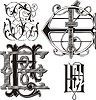 Vector clipart: monogram EF