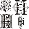 Vector clipart: monogram EH