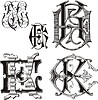 Vector clipart: monogram EK