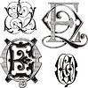 Vector clipart: monogram EQ