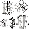 Vector clipart: monogram FF