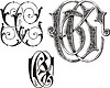 Vector clipart: monogram GC