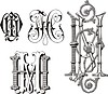 Vector clipart: monogram HM