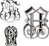 Vector clipart: monogram JF