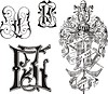 Vector clipart: monogram JL