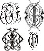 Vector clipart: monogram JO