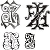 Vector clipart: monogram JZ