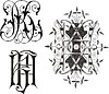 Vector clipart: monogram KH