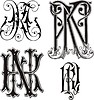 Vector clipart: monogram KN