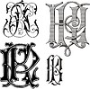 Vector clipart: monogram KP