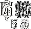 Vector clipart: monogram KZ