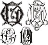 Vector clipart: monogram LO