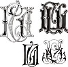 Vector clipart: monogram LU