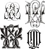 Vector clipart: monogram LW