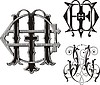 Vector clipart: monogram ME