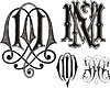 Vector clipart: monogram MN