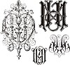 Vector clipart: monogram MU