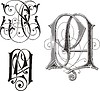 Vector clipart: monogram PA