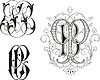 Vector clipart: monogram PB