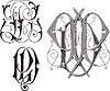 Vector clipart: monogram PD