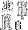 Vector clipart: monogram PK