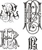 Vector clipart: monogram PR