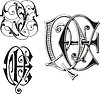 Vector clipart: monogram QE